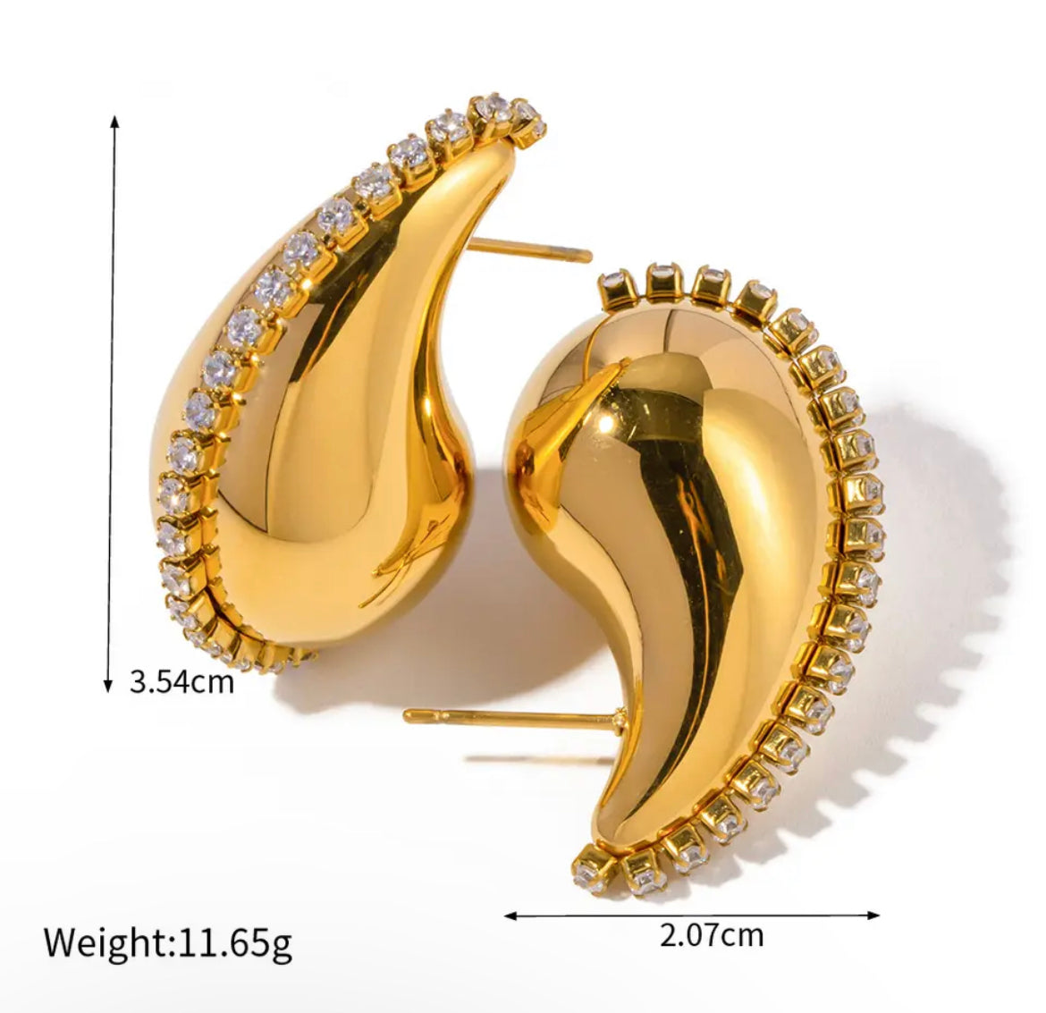 Bobble Tear Drop Studs