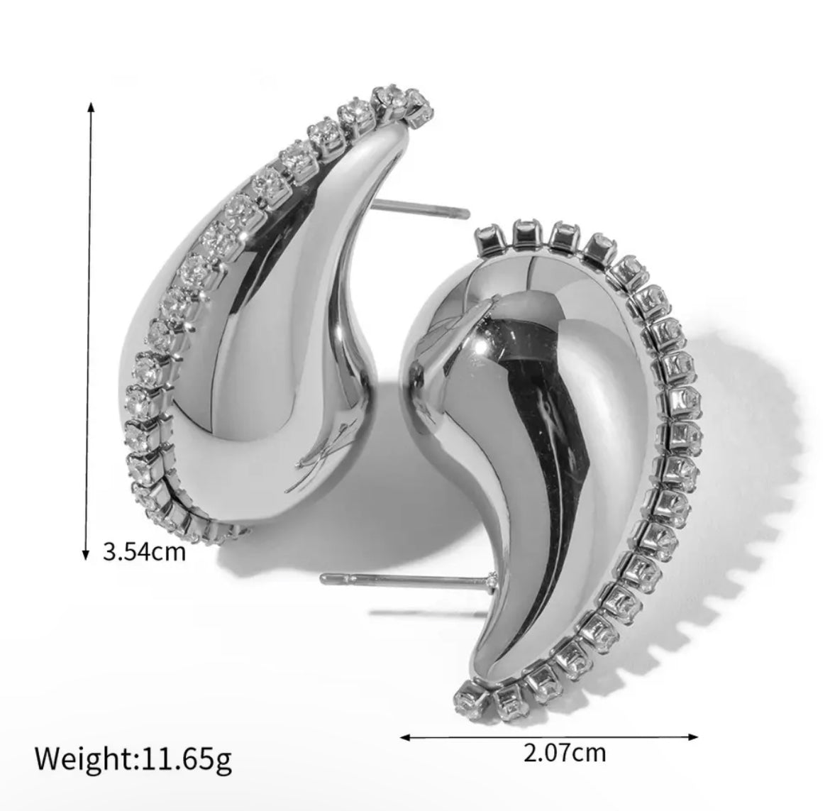 Bobble Tear Drop Studs