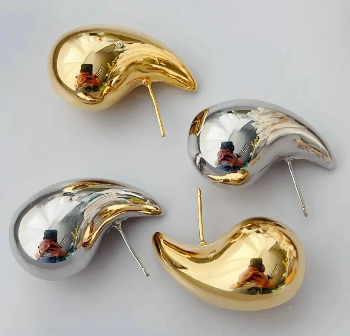 Bobble Tear Drop Studs