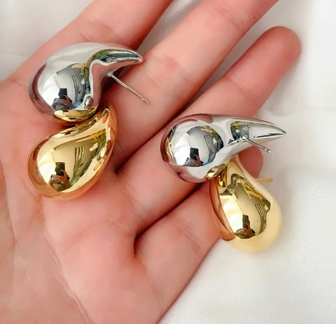 Bobble Tear Drop Studs