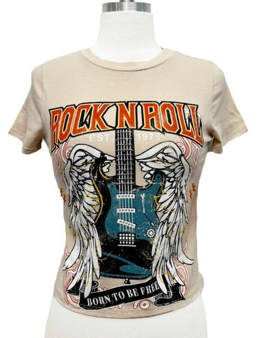 Rock and Roll Cotton Crop Tee