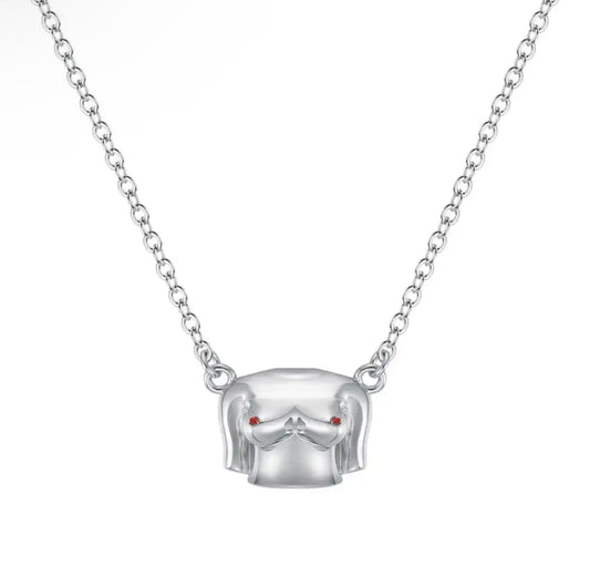 Ruby Nip Stainless Steel Bust Necklace