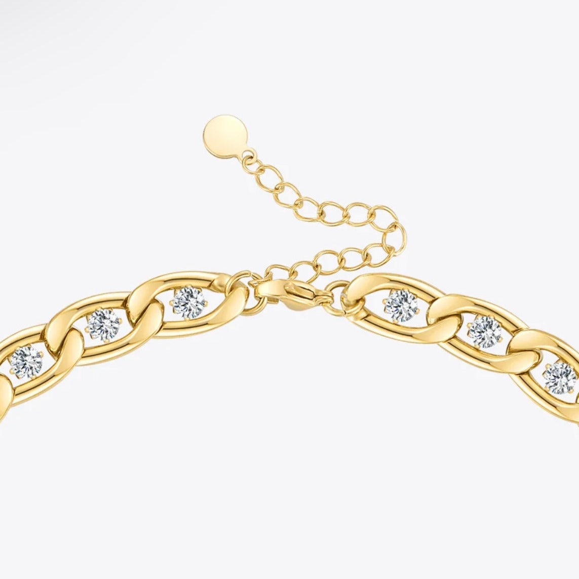 14k Gold Inlaid Diamond Choker