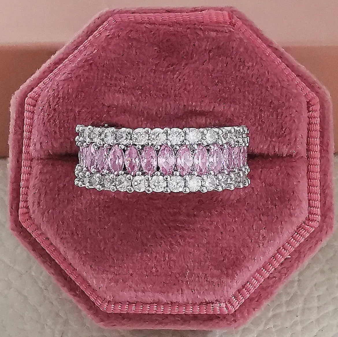 Pink Princess Eternity Rings for women