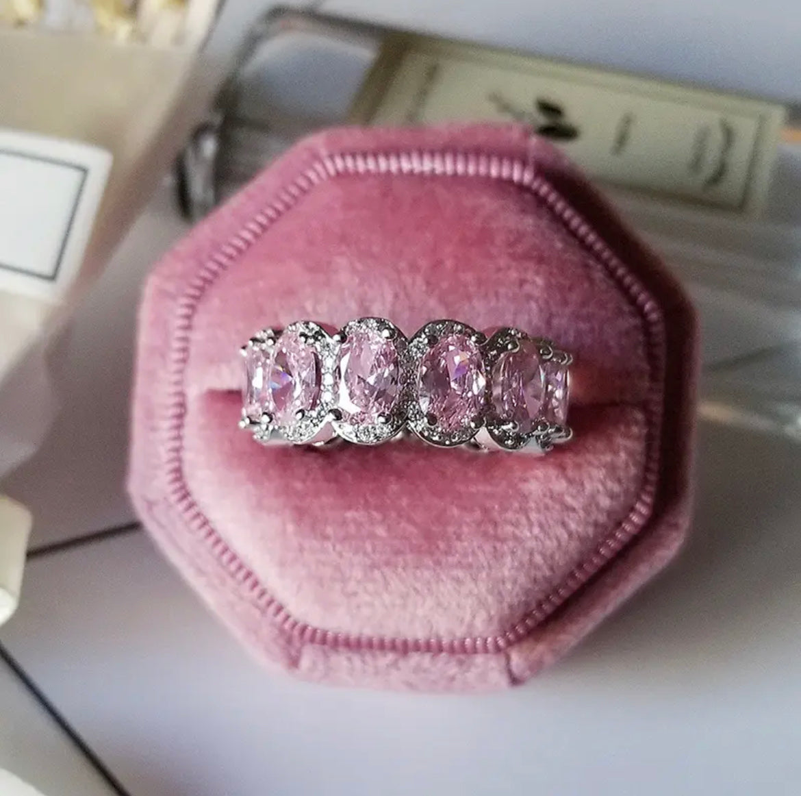 Pink Princess Eternity Rings for women