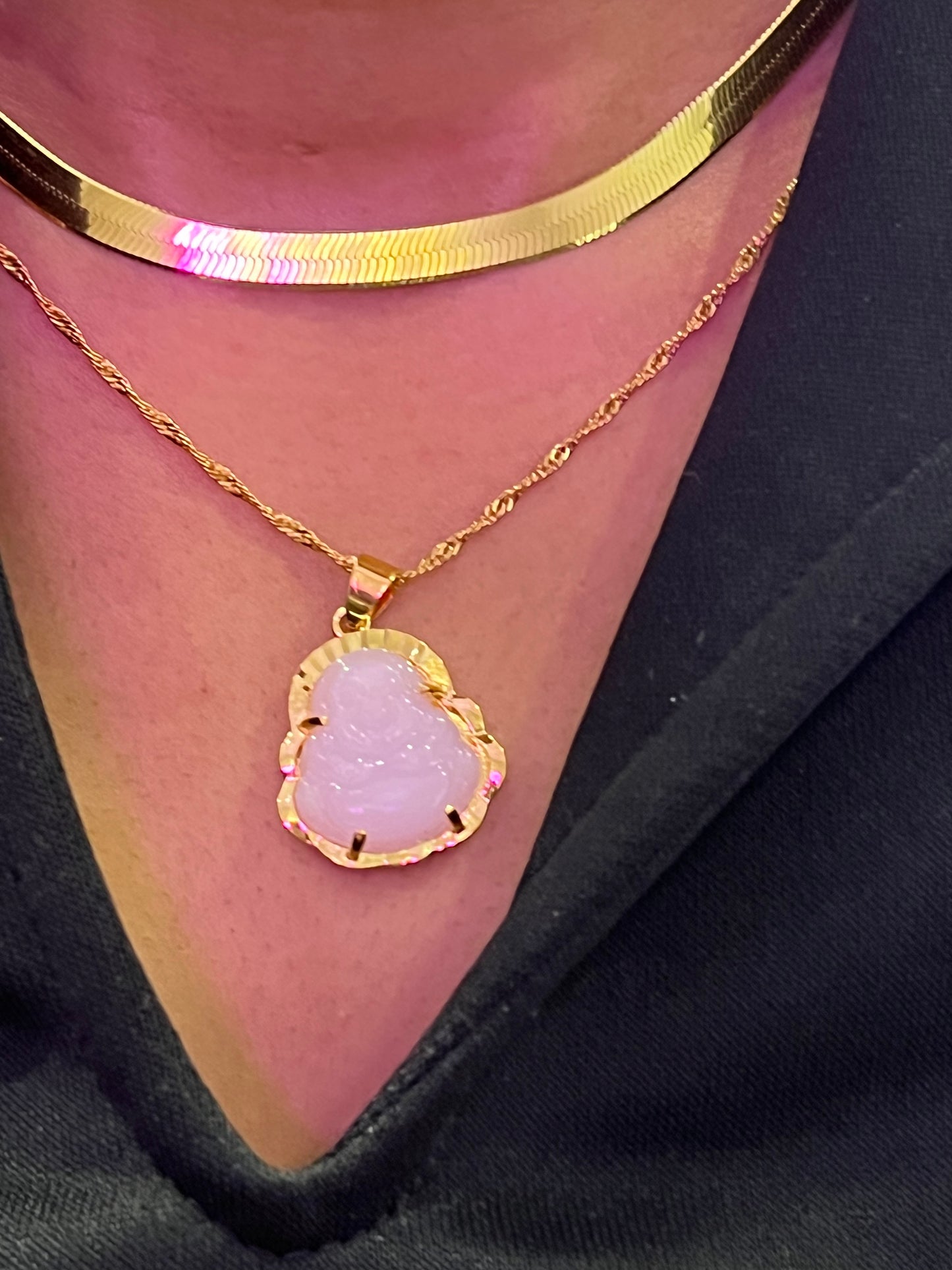 5.5mm 14k Gold plated Herringbone Necklace