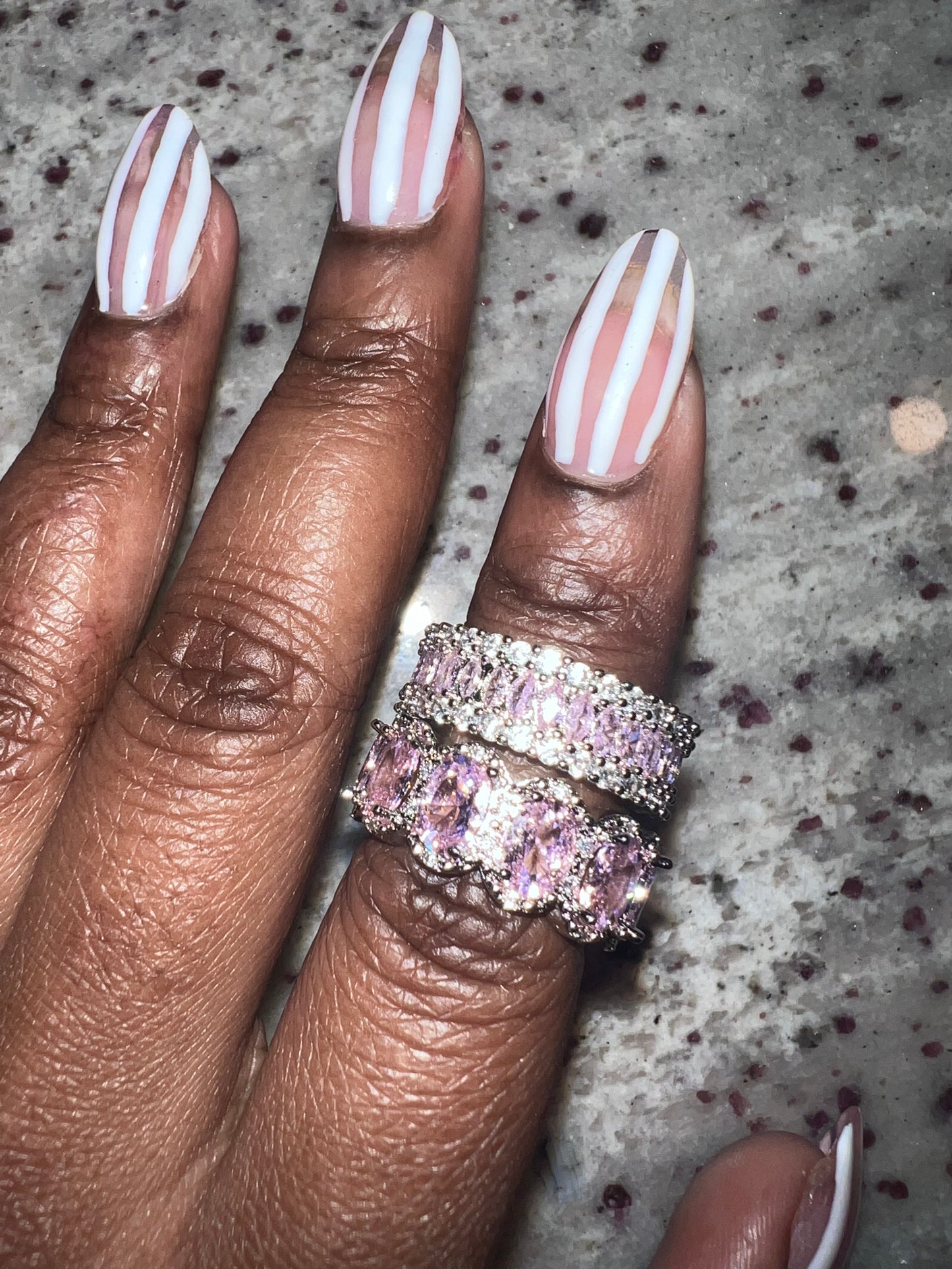 Pink Princess Eternity Rings for women