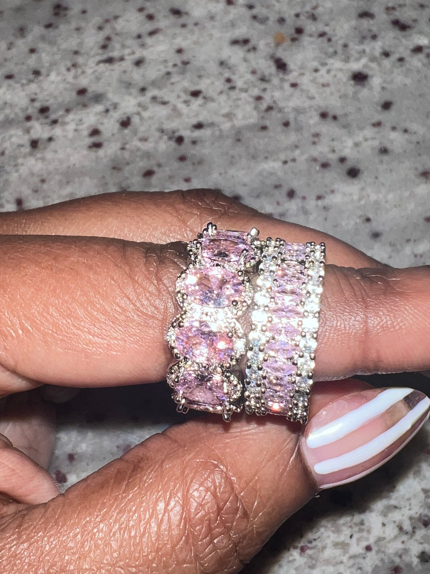 Pink Princess Eternity Rings for women