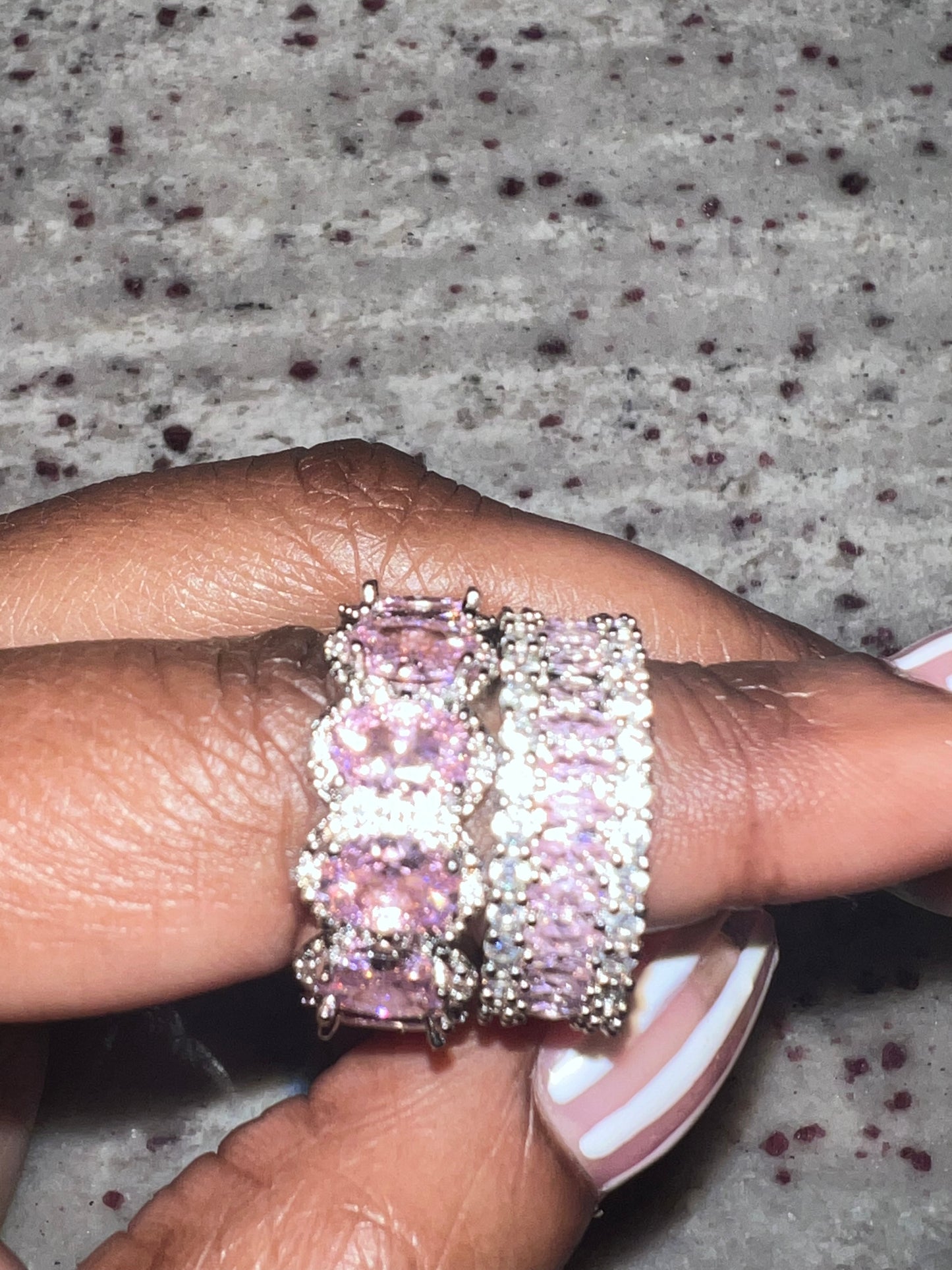 Pink Princess Eternity Rings for women