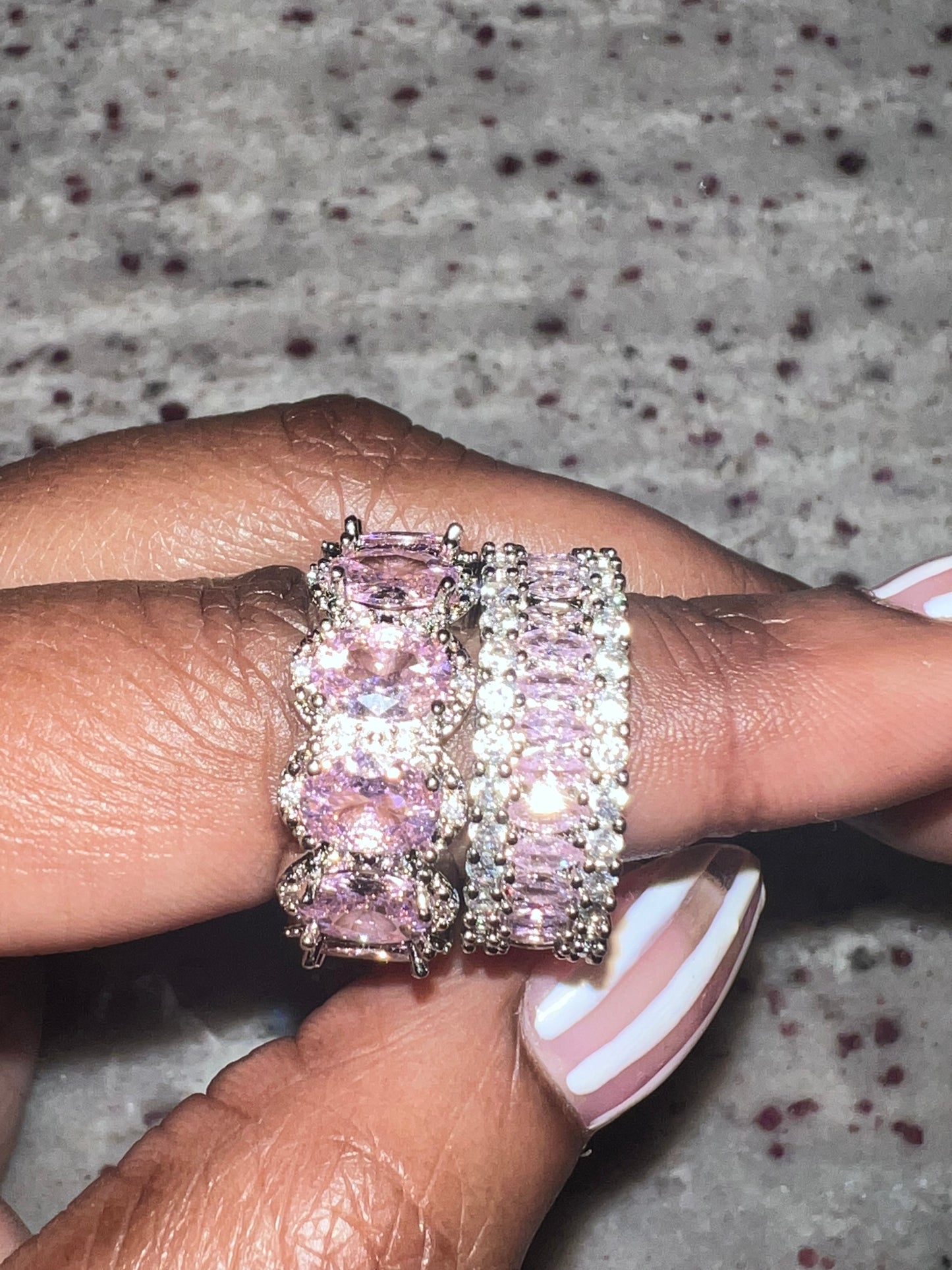 Pink Princess Eternity Rings for women
