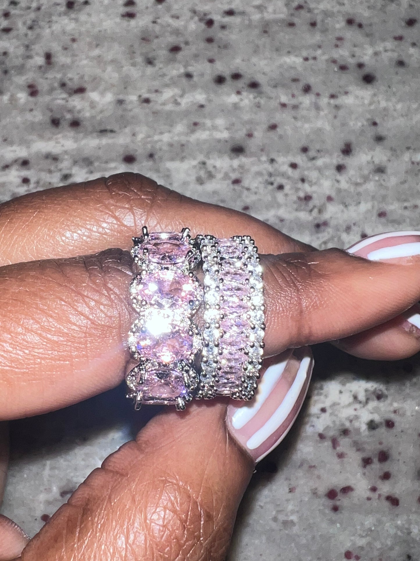 Pink Princess Eternity Rings for women