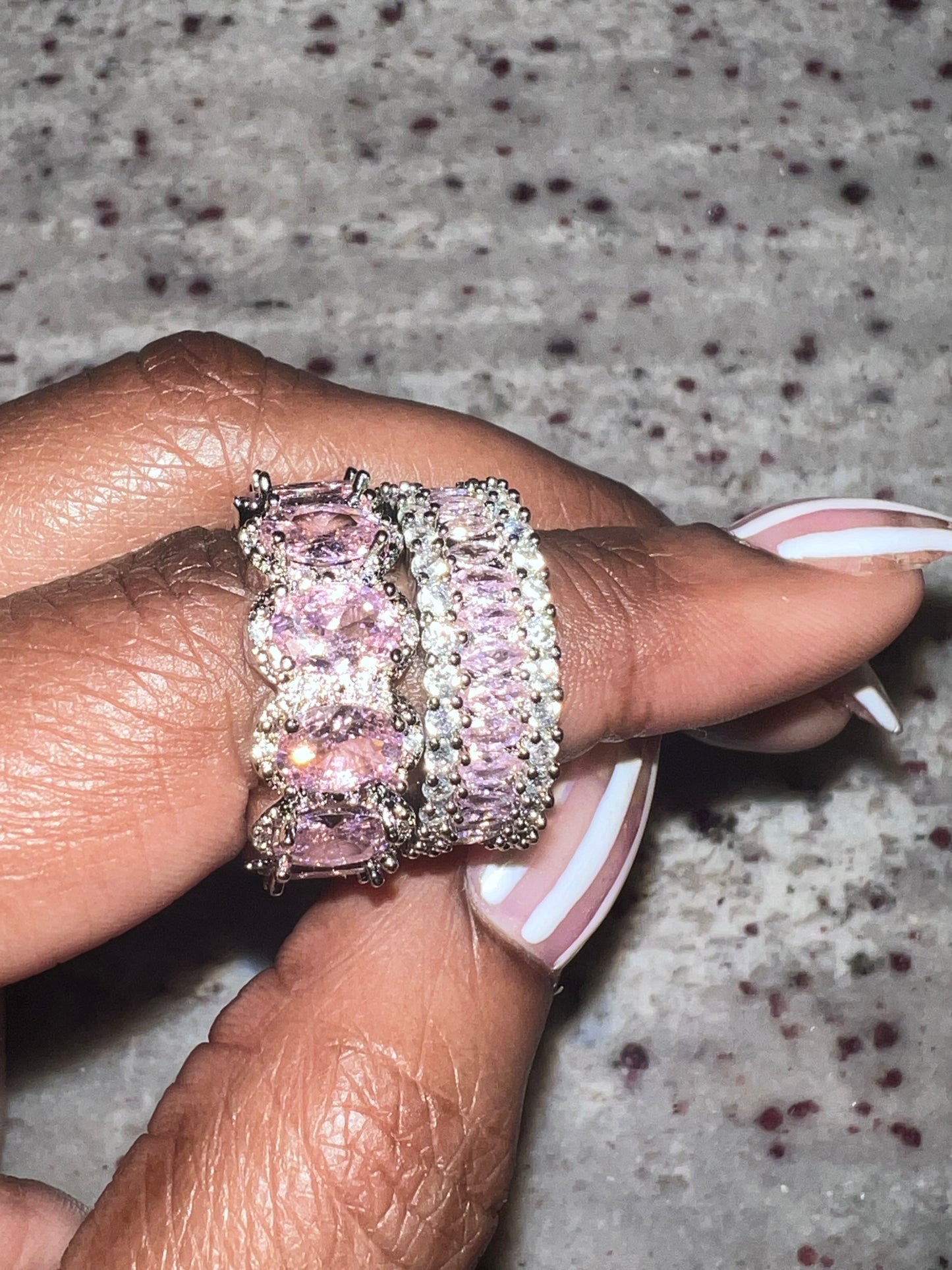 Pink Princess Eternity Rings for women
