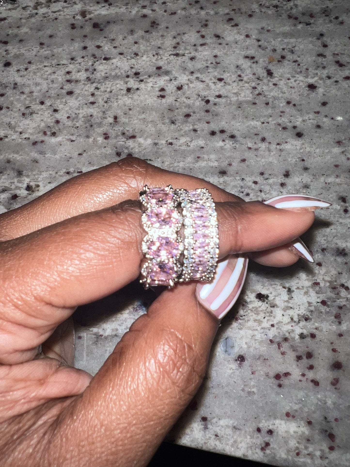 Pink Princess Eternity Rings for women