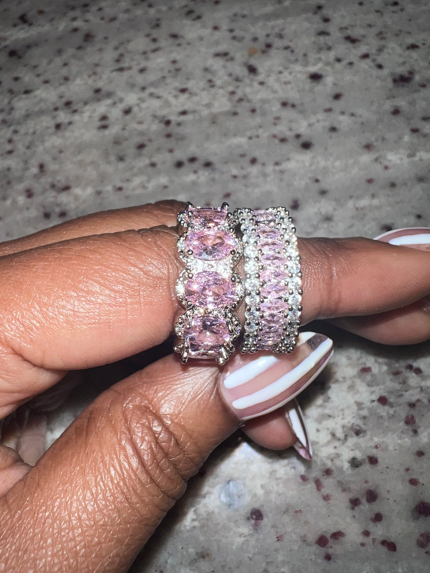 Pink Princess Eternity Rings for women