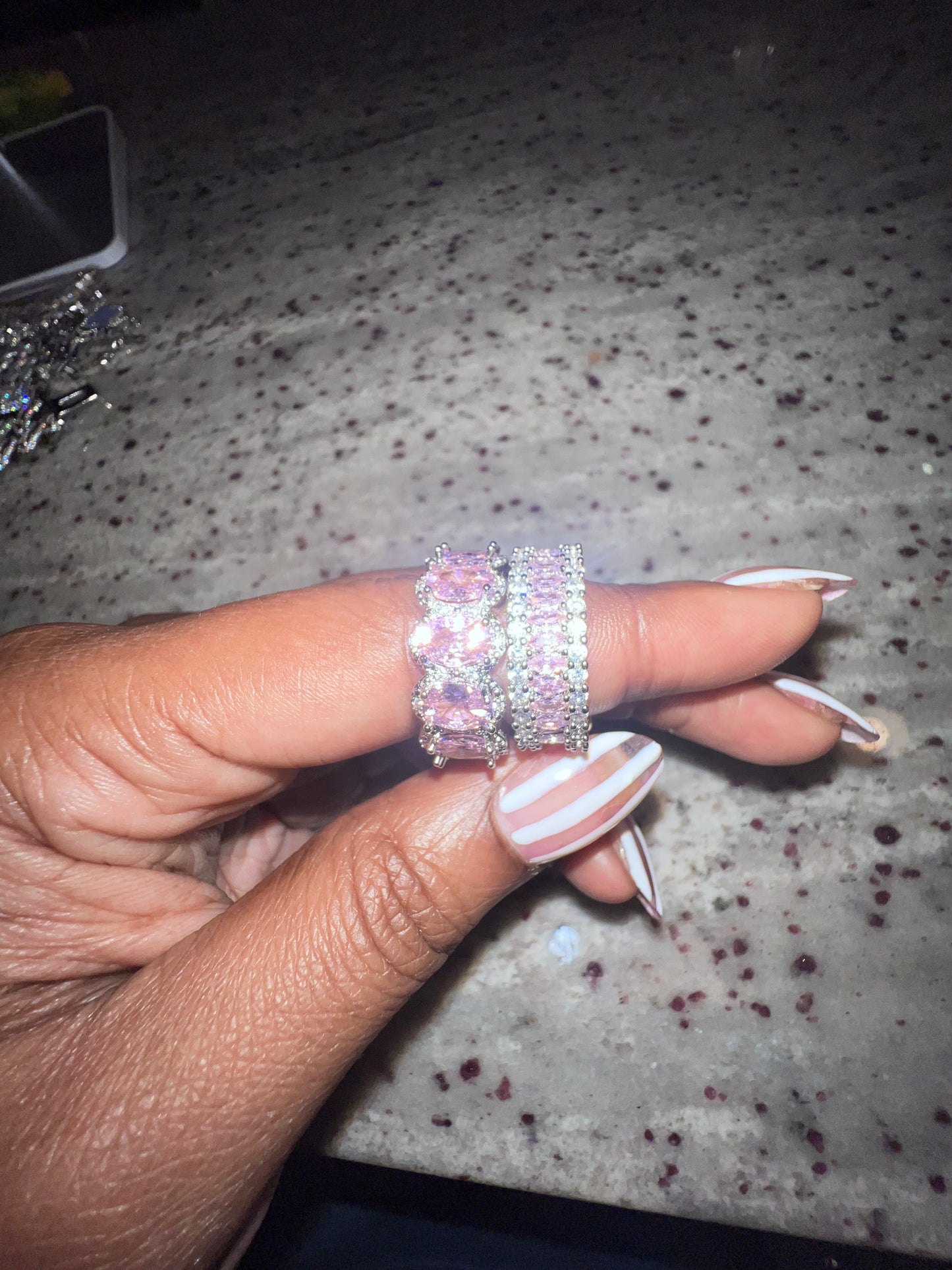 Pink Princess Eternity Rings for women