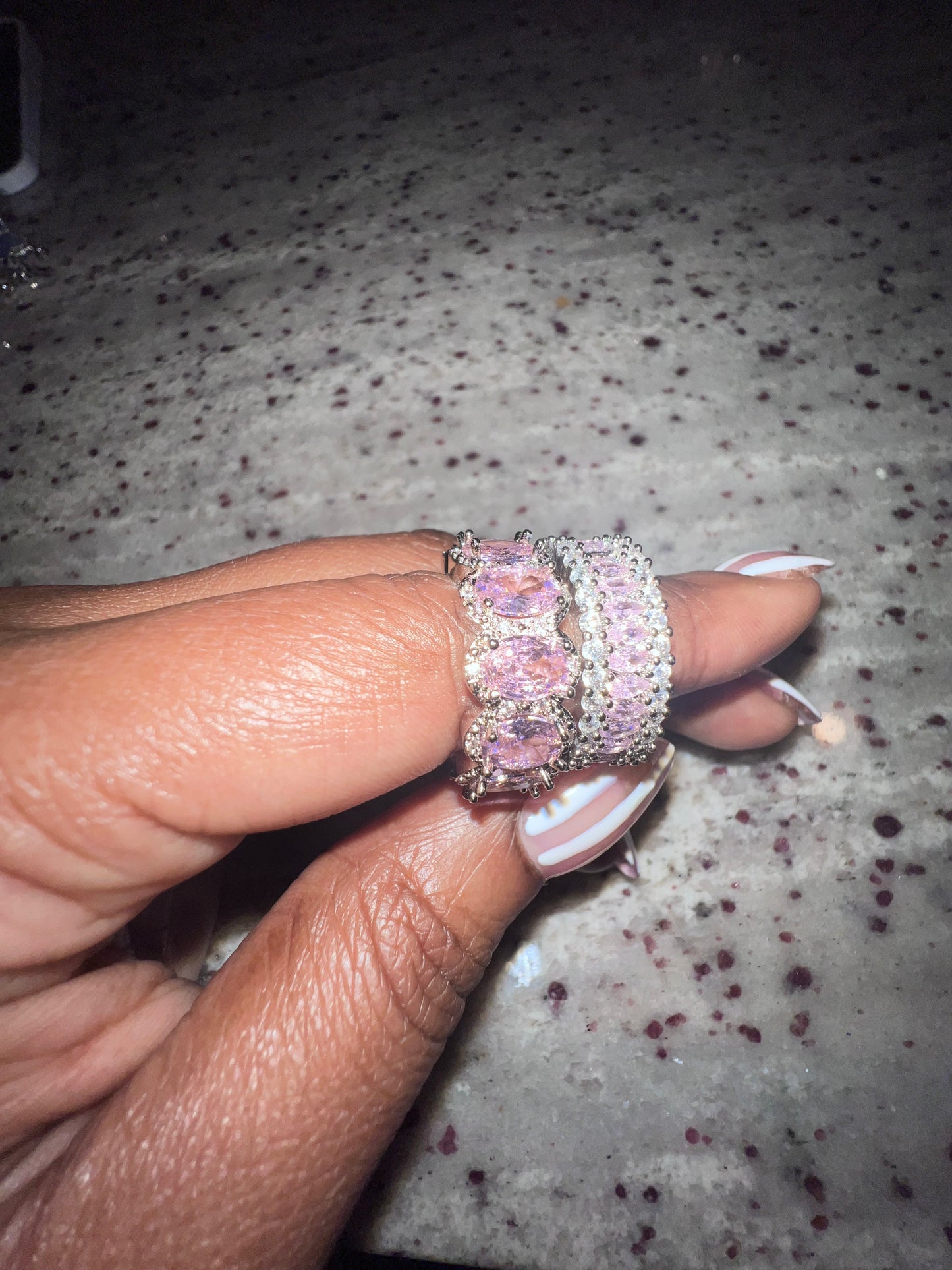Pink Princess Eternity Rings for women