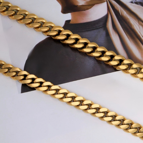 Stainless Steel Gold Plated Chunky Link Chain