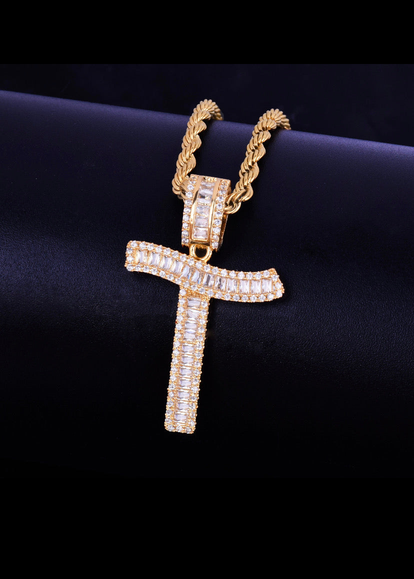 Large Baguette Letter Necklace