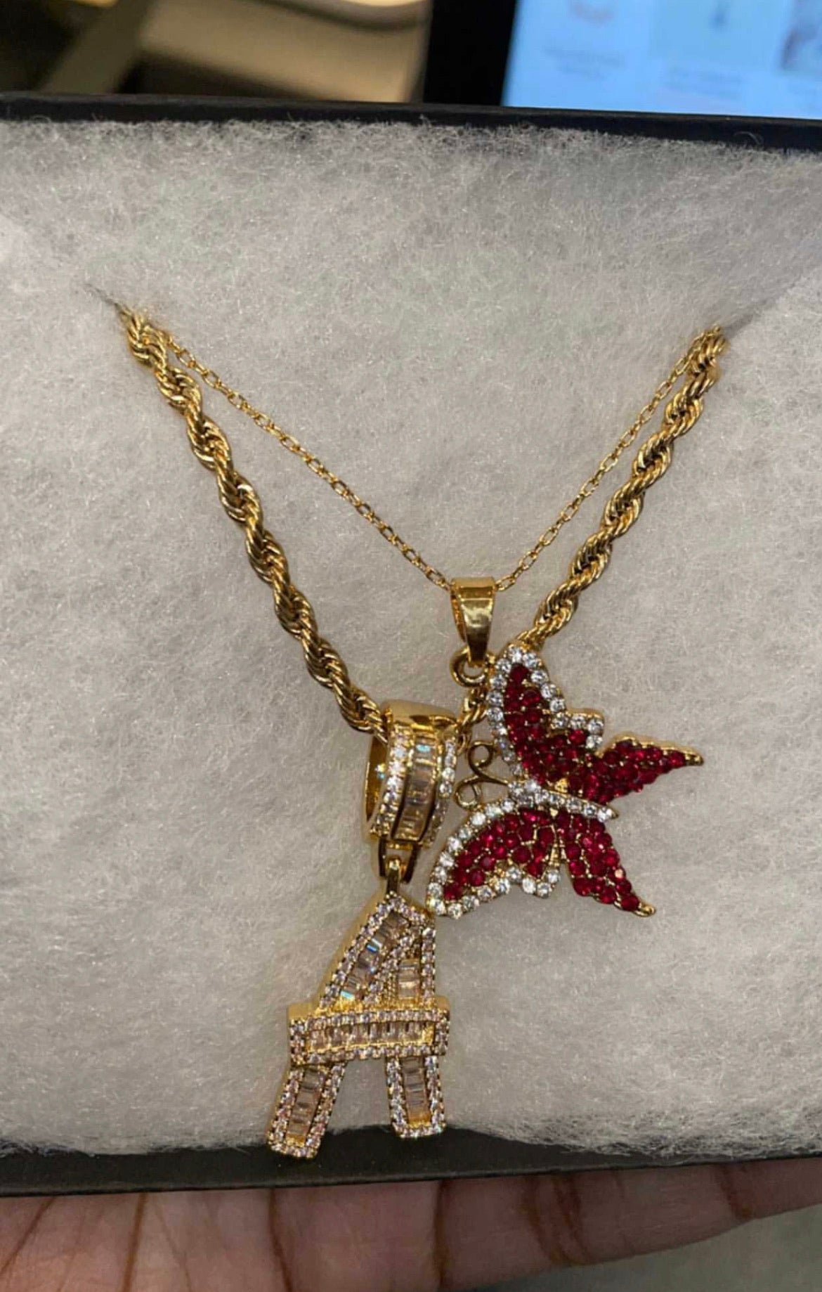 Crimson Butterfly Necklace