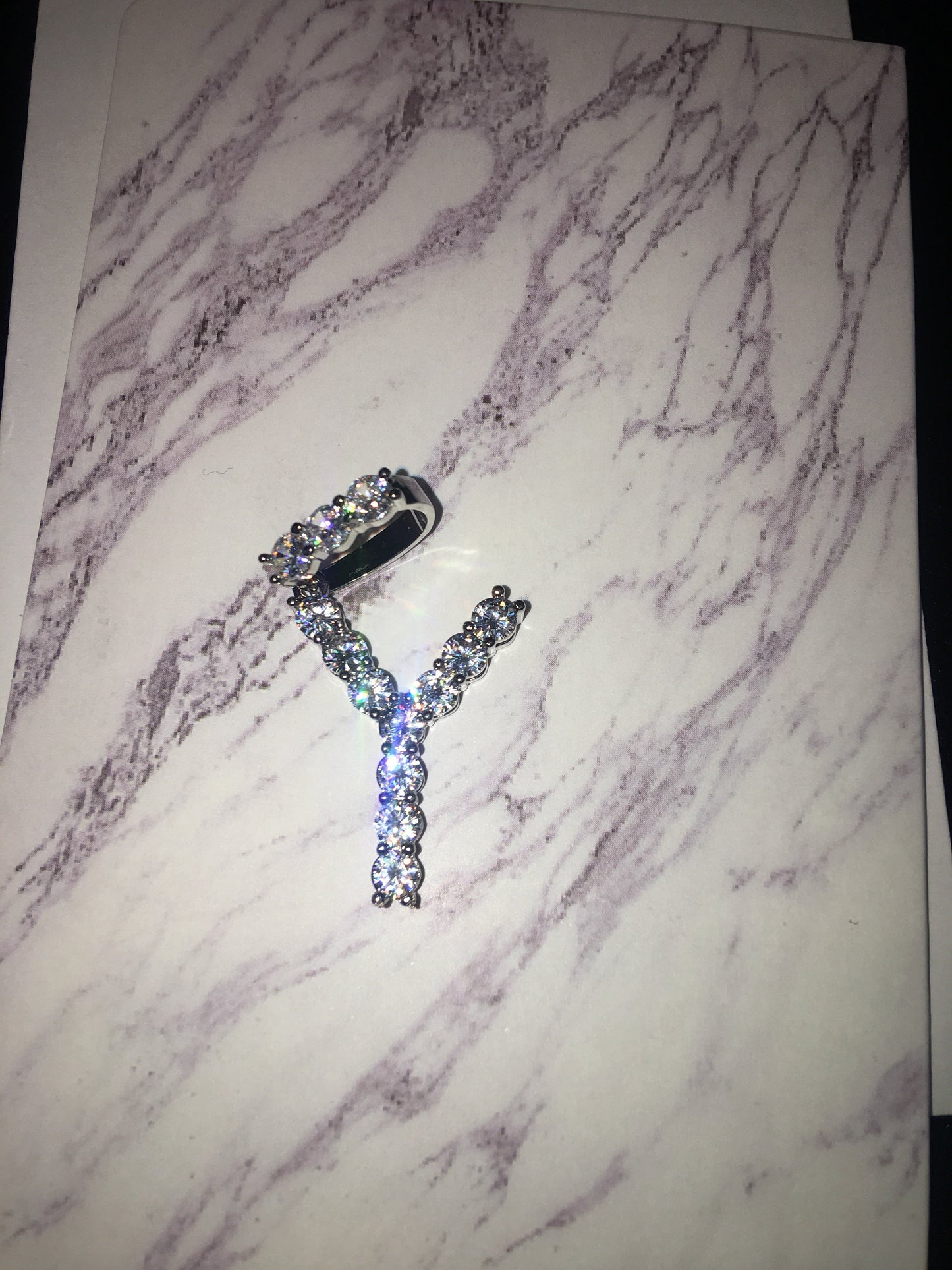 Tennis Necklace with Initial