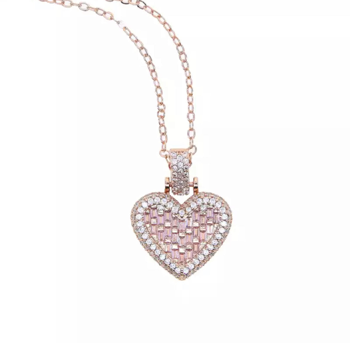 Baguette Heart Necklace