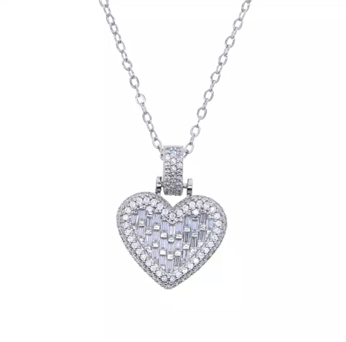 Baguette Heart Necklace