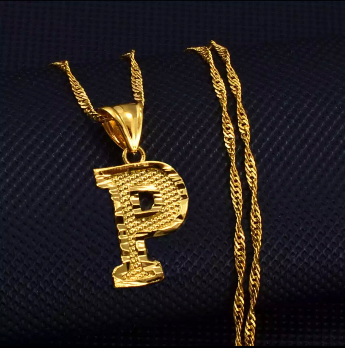 Retro Gold letter Necklace