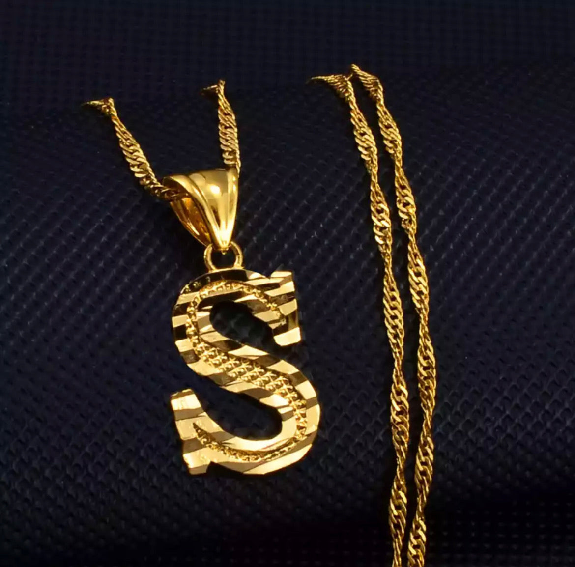 Retro Gold letter Necklace