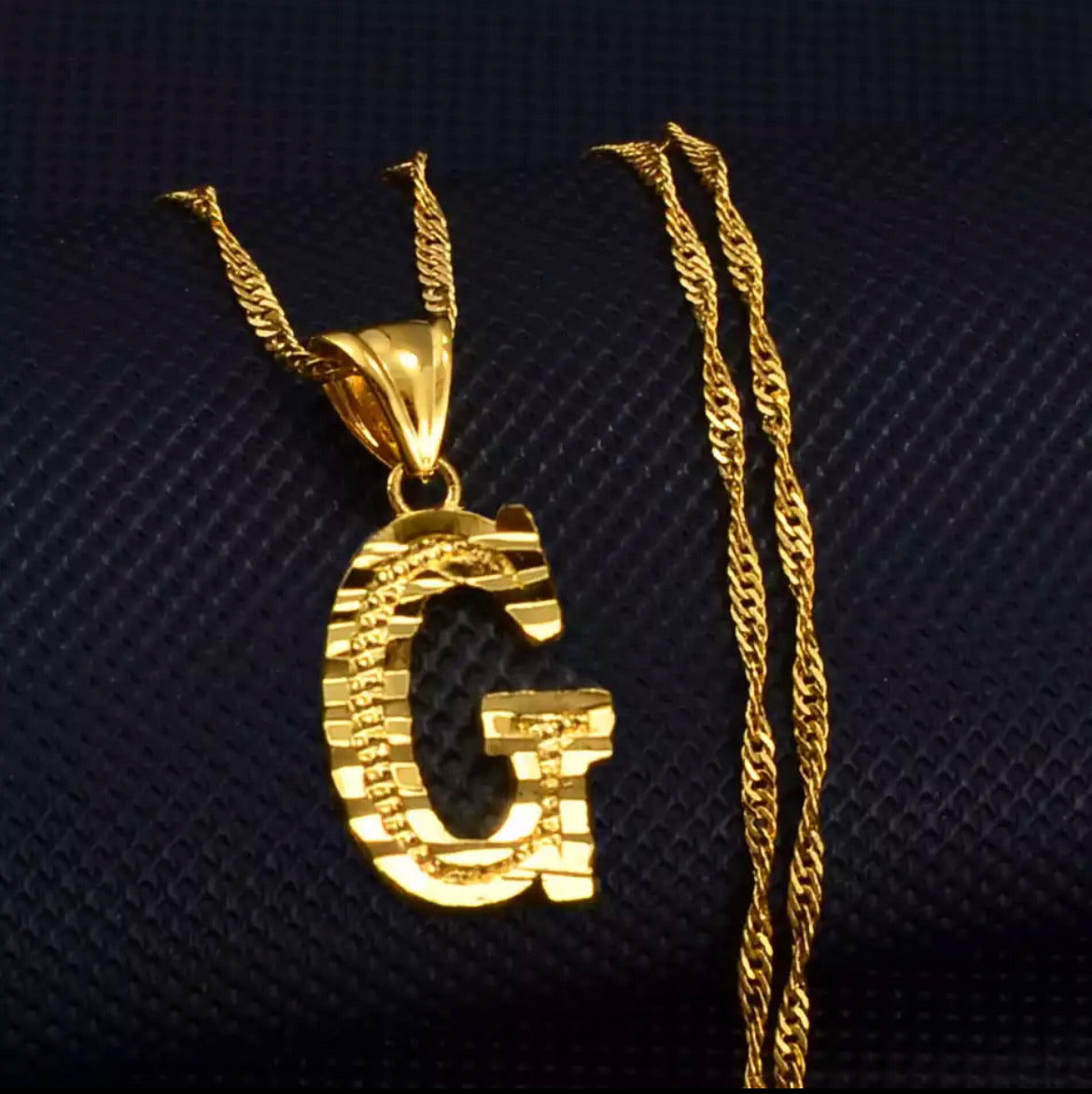 Retro Gold letter Necklace