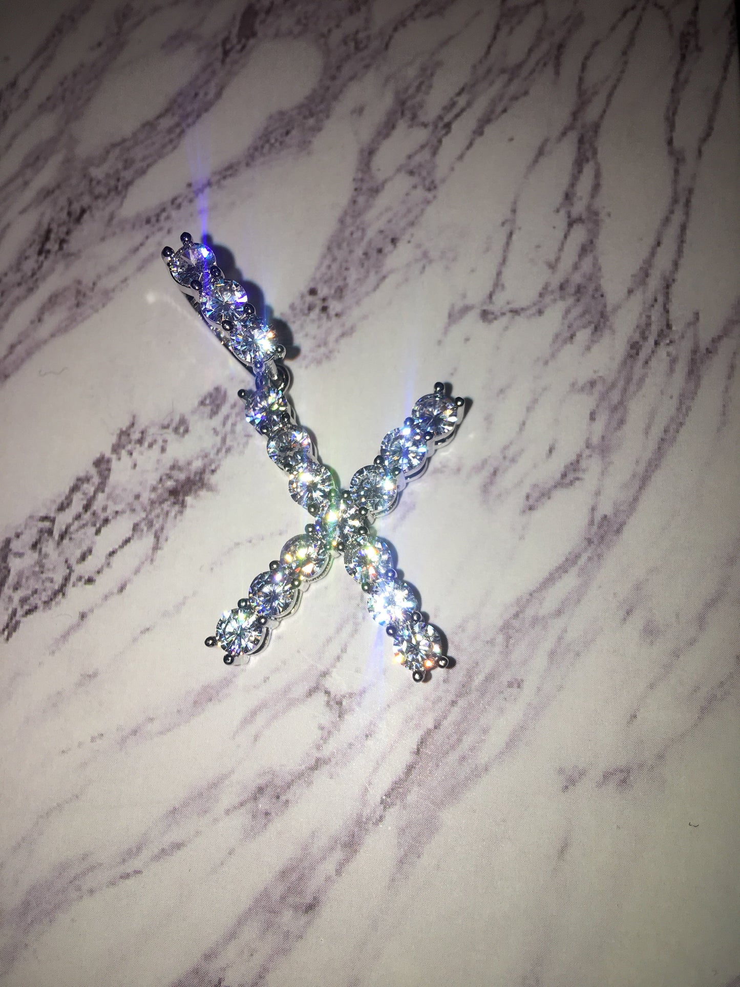 Tennis Necklace with Initial