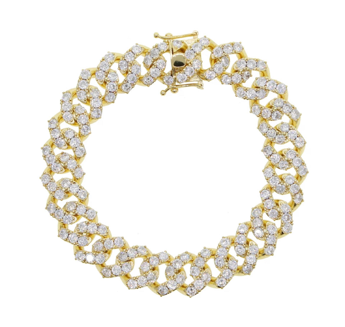 Prong Set Cuban Link Anklet