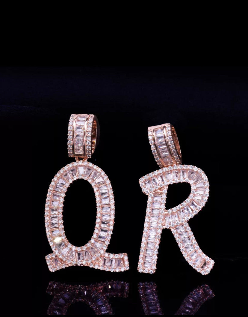 Large Baguette Letter Necklace