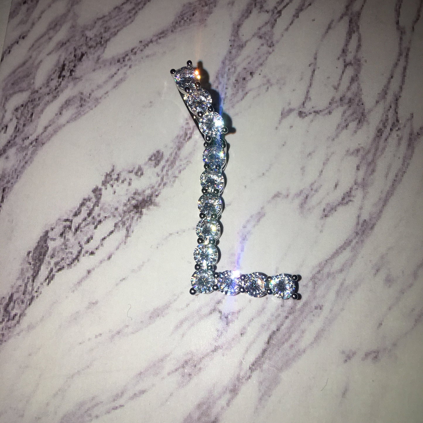 Tennis Necklace with Initial