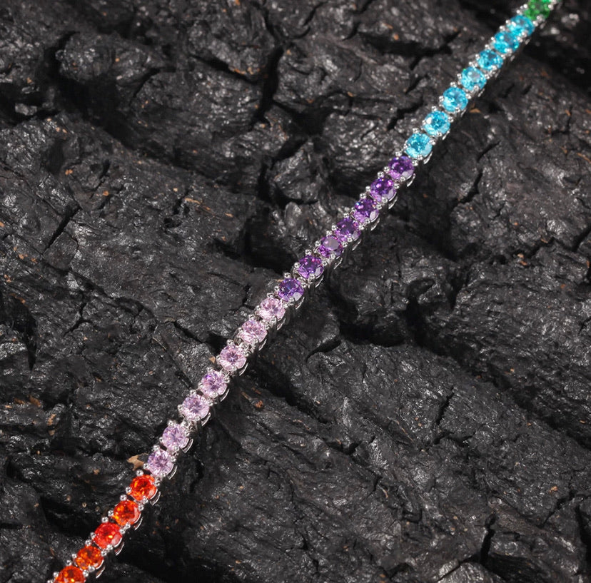 Rainbow Tennis Bracelet