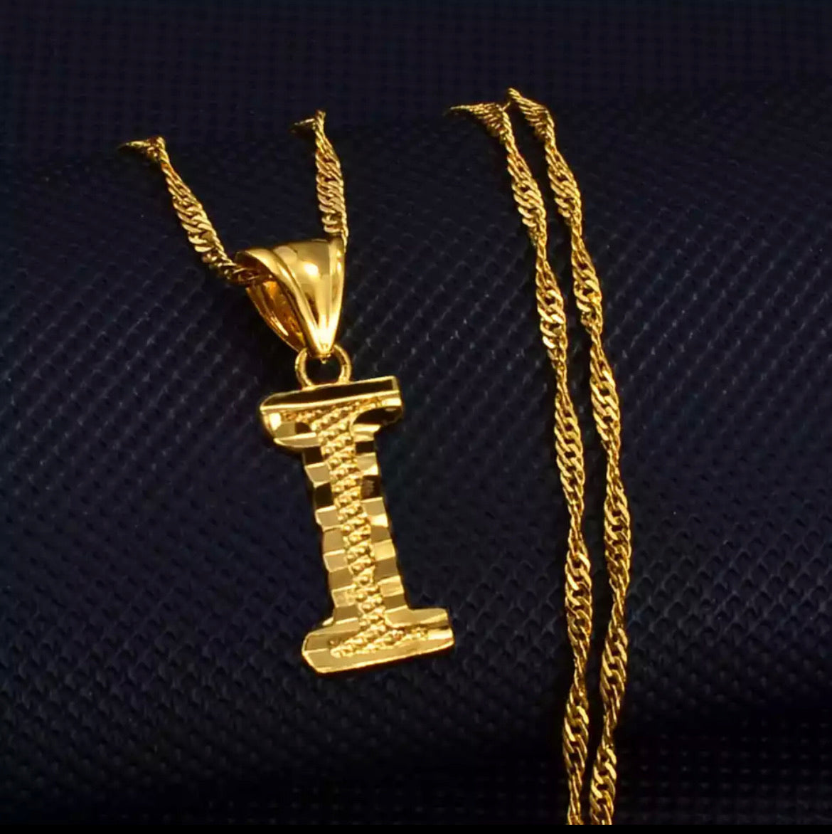 Retro Gold letter Necklace