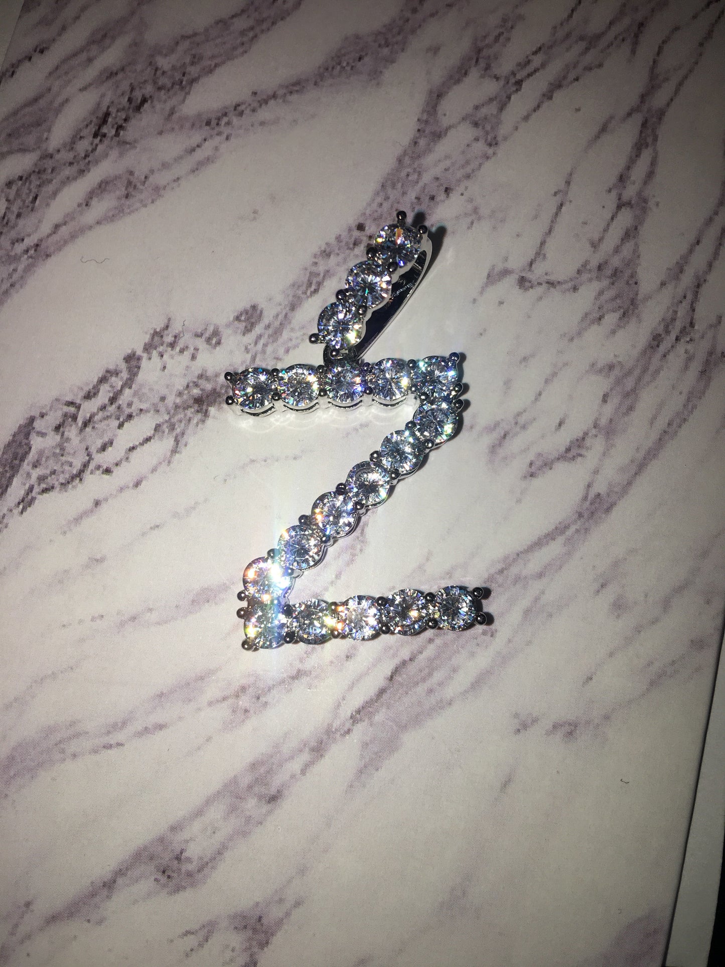 Tennis Necklace with Initial