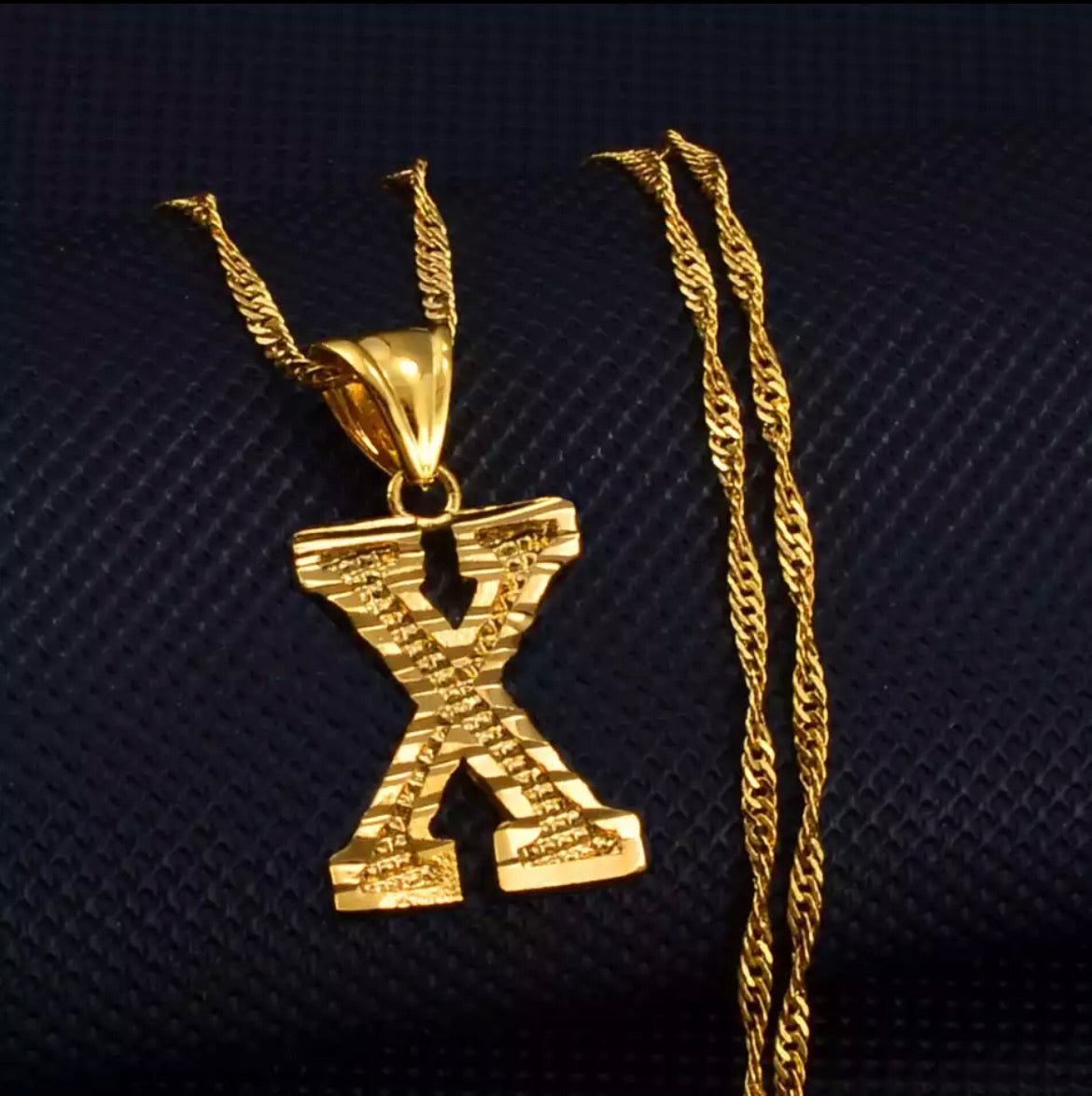 Retro Gold letter Necklace