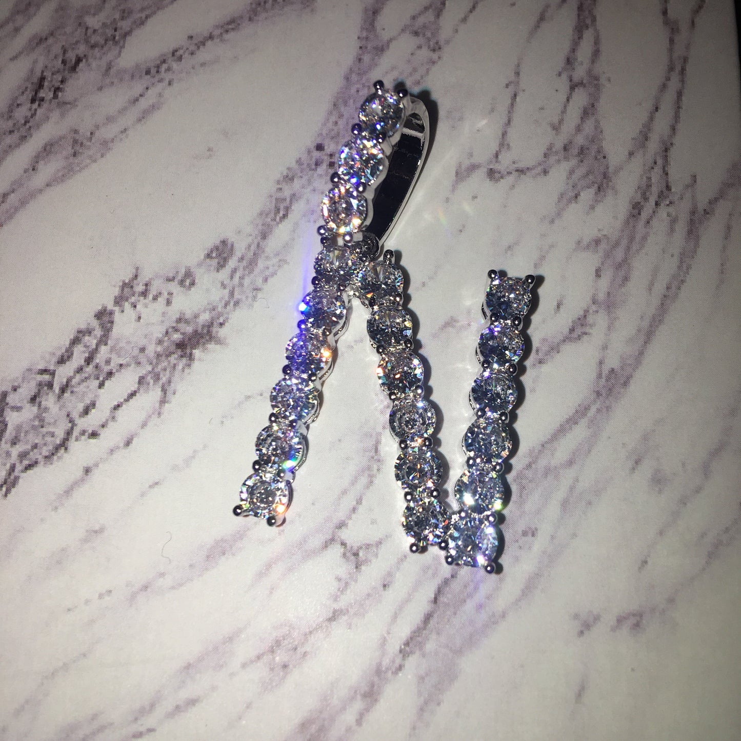 Tennis Necklace with Initial