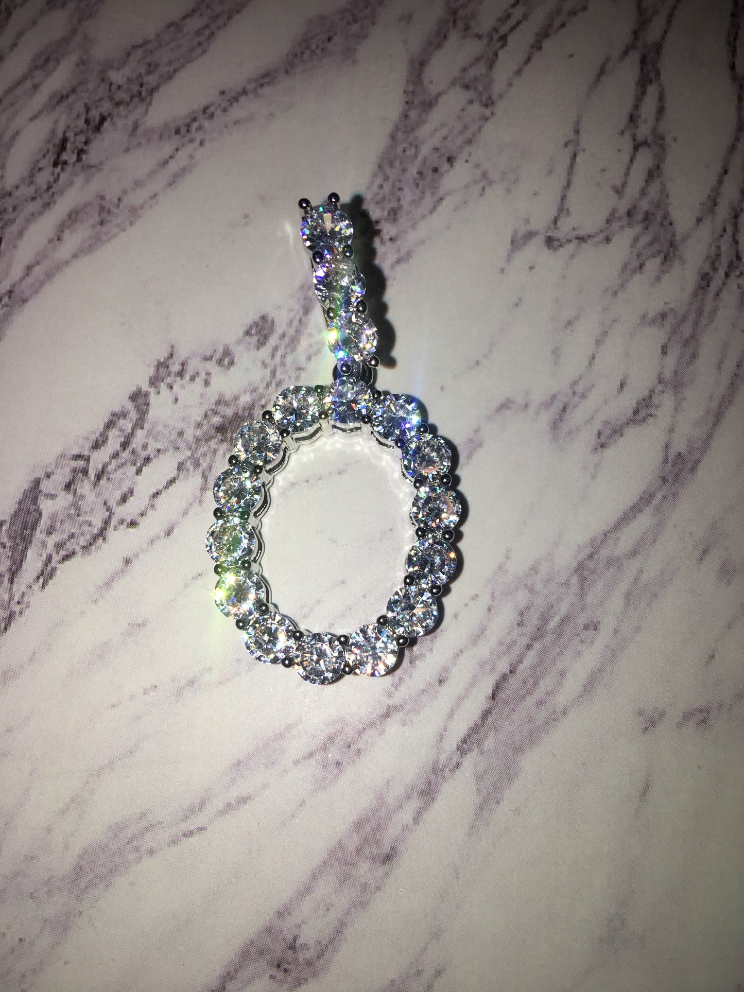 Tennis Necklace with Initial