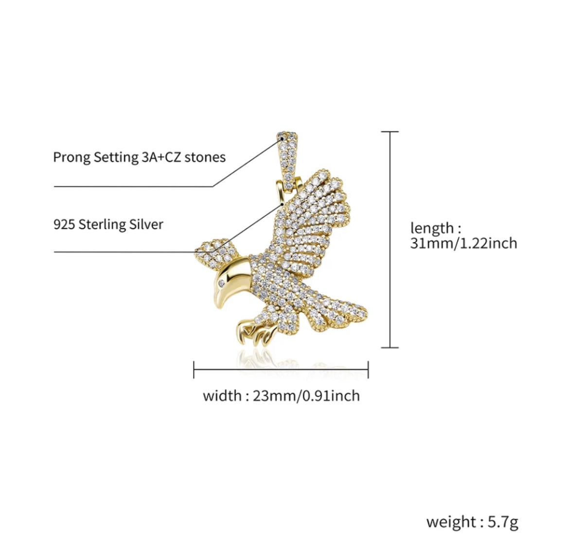 925 Eagle Necklace