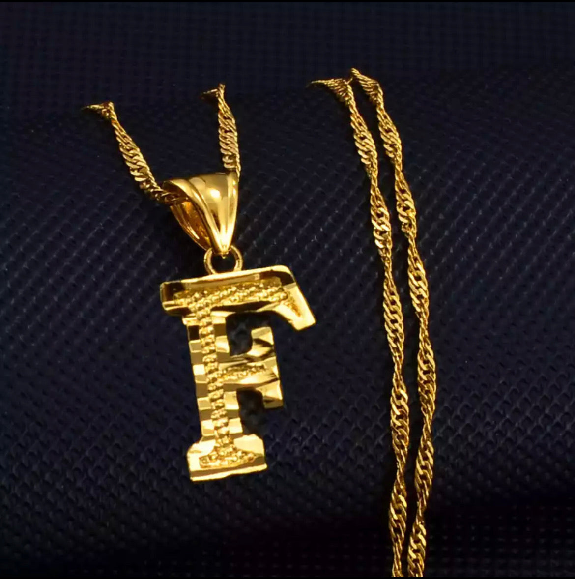 Retro Gold letter Necklace