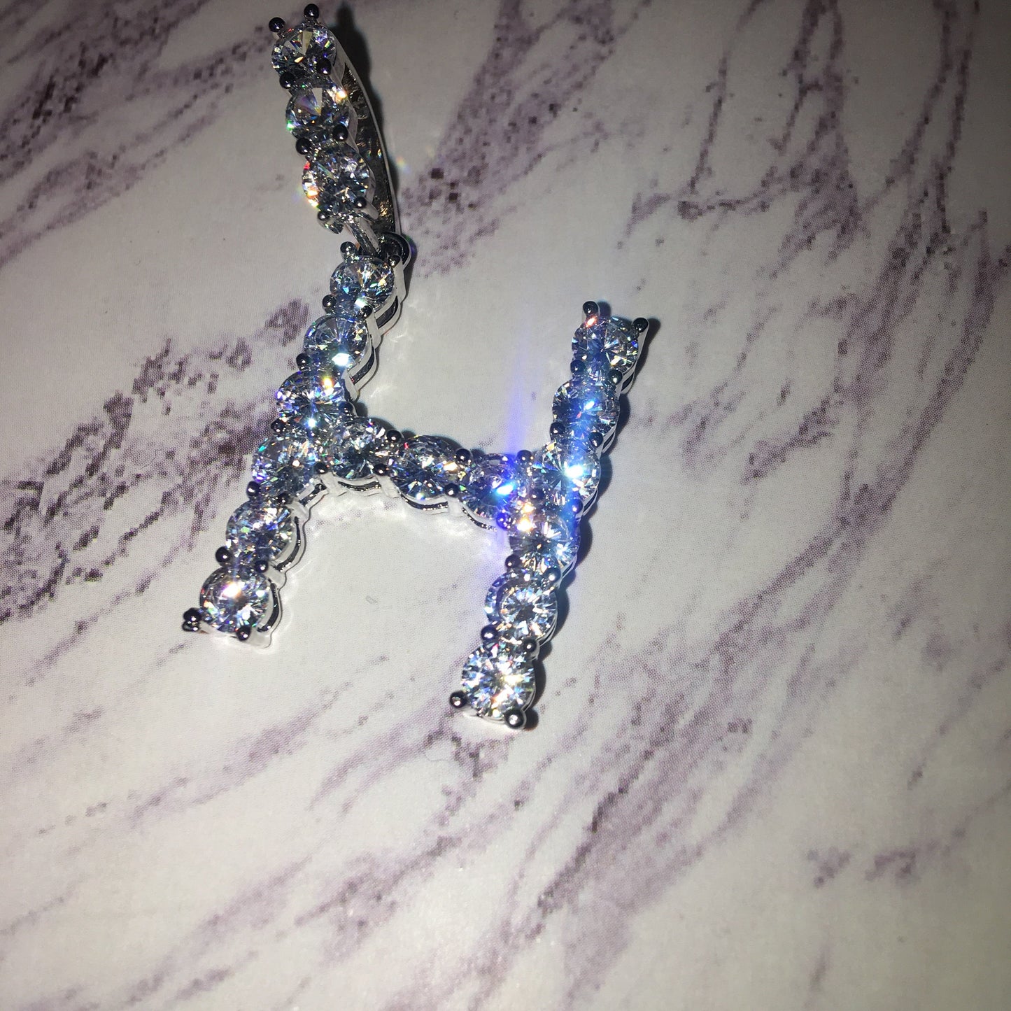 Tennis Necklace with Initial