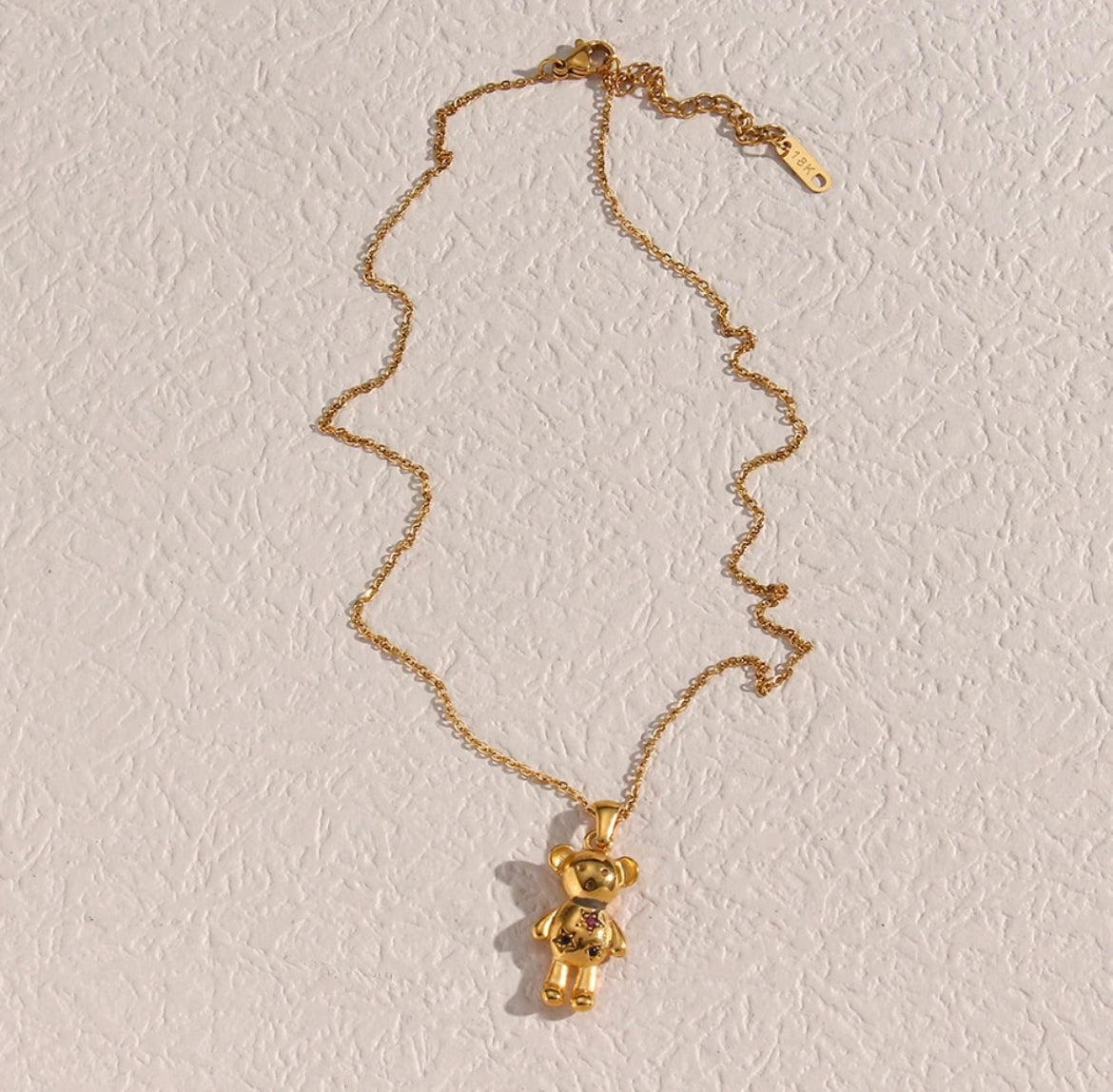 Star Studded Teddy Necklace