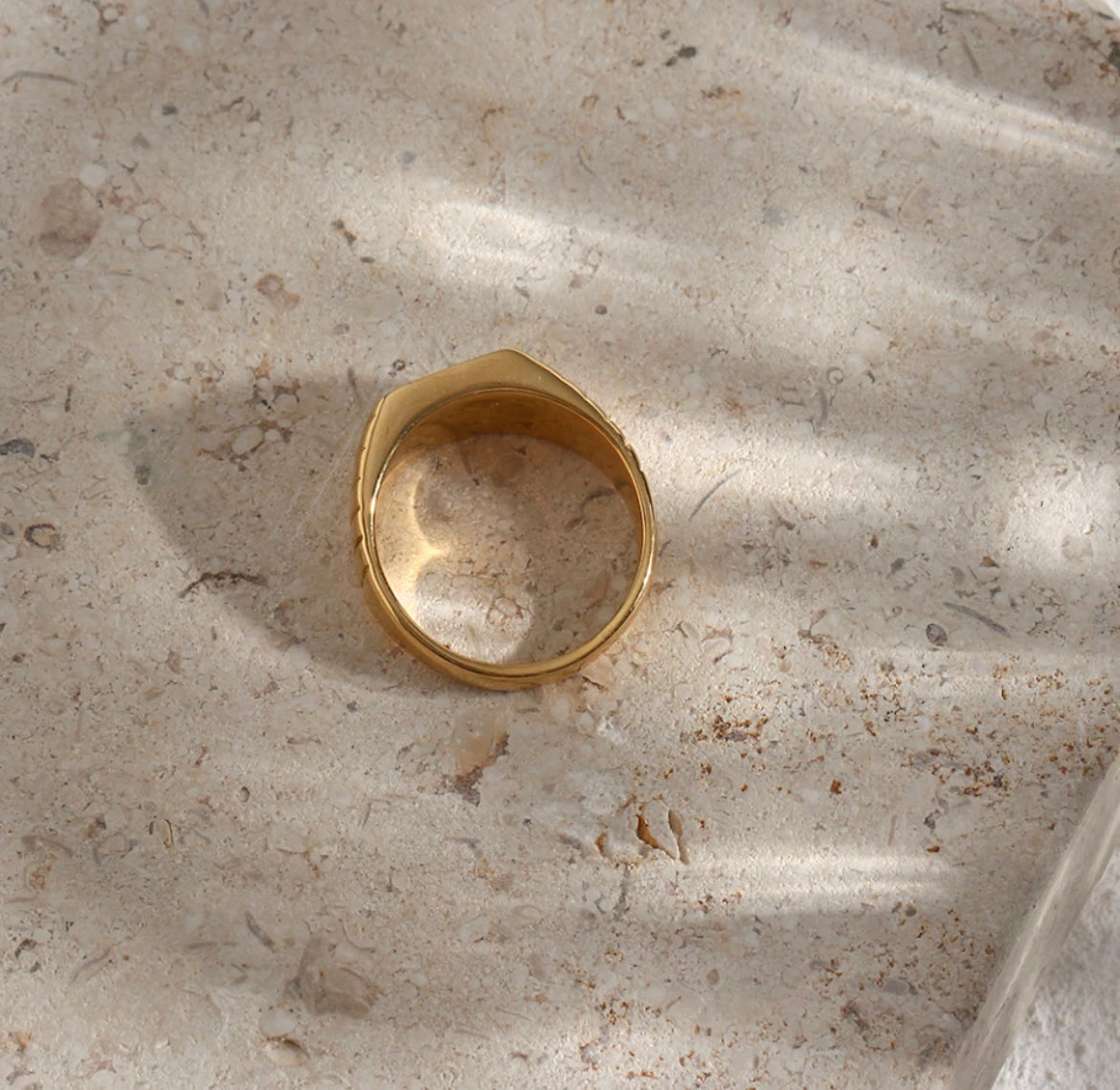 Engraved Rich Bitch Ring