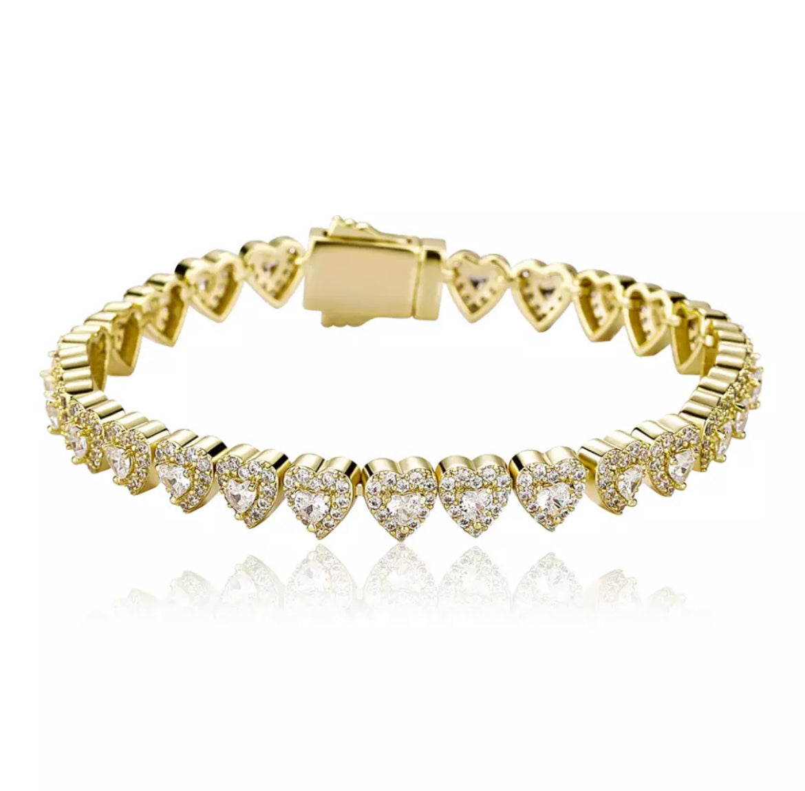Heart shaped Tennis Bracelet