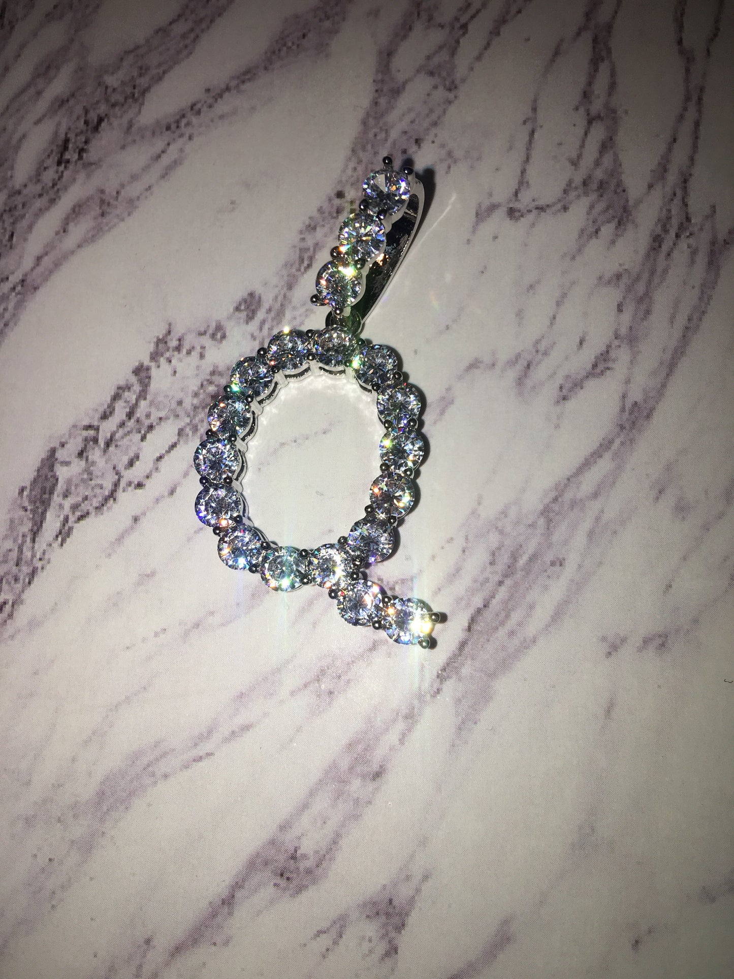 Tennis Necklace with Initial