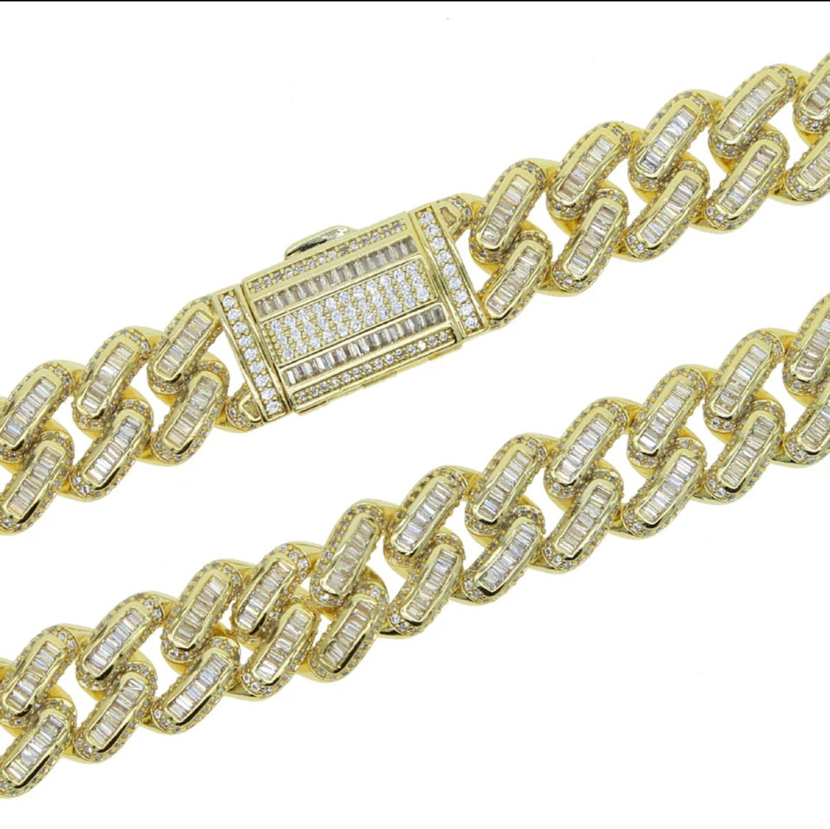 Baguette Cuban Link Chain