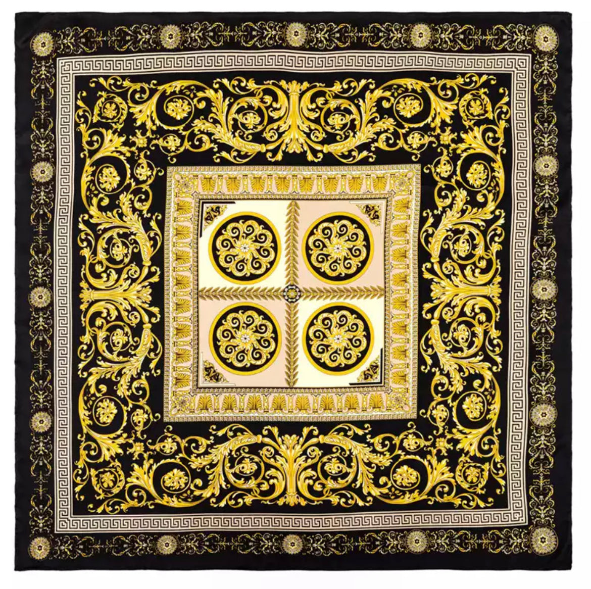 Silk print scarf