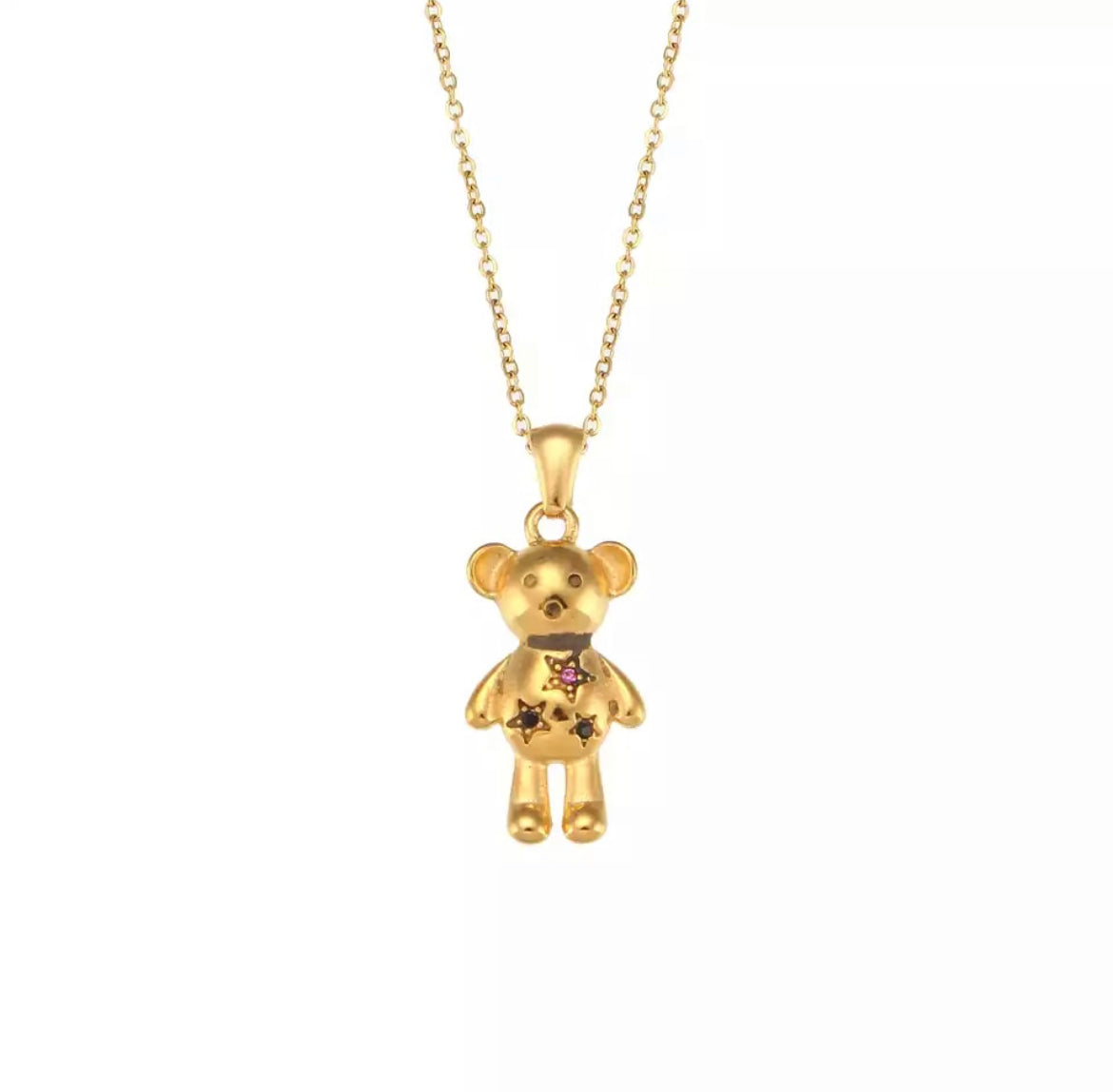 Star Studded Teddy Necklace