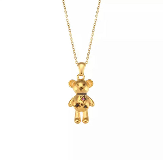 Star Studded Teddy Necklace
